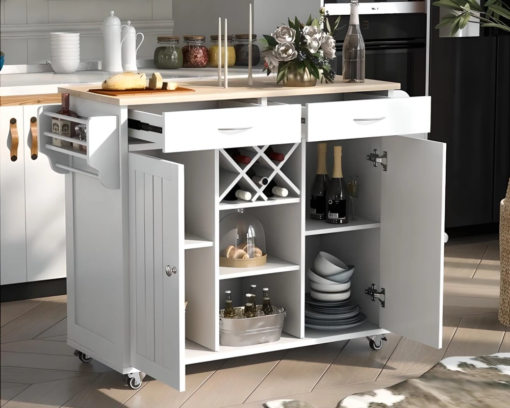 kitchen island with cabinets